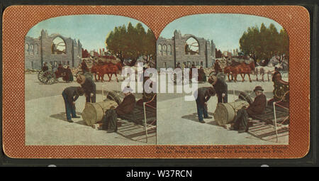 Das Wrack der wunderschöne St. Lukas Kirche auf der Van Ness Avenue, von Erdbeben und Feuer verwüstet, von Robert N Dennis Sammlung von stereoskopische Ansichten 2. Stockfoto