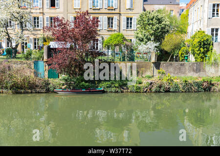 Metz, Frankreich, Ansicht von Moyen Brücke Stockfoto