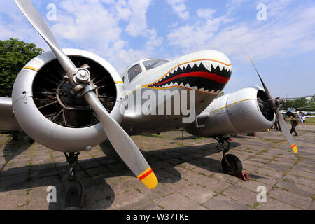 Krakau. Krakau. Polen. Museum der Polnischen Luftfahrt. Cessna UC-78 ein Bobcat multipurpose Flugzeuge. Stockfoto