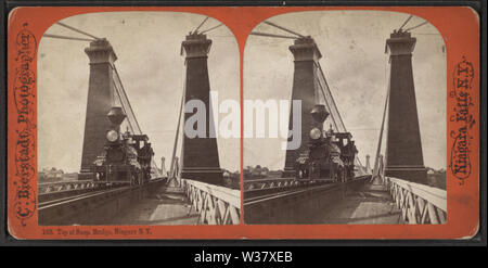 Top der Suspension Bridge, Niagara, NY, von Robert N Dennis Sammlung von stereoskopische Ansichten 2. Stockfoto