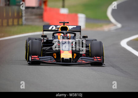 TOWCESTER, VEREINIGTES KÖNIGREICH. 13 Jul, 2019. Im Qualifying in der Formel 1 Rolex Grand Prix von Großbritannien 2019 in Silverstone Circuit am Samstag, Juli 13, 2019 in TOWCESTER, ENGLAND. Credit: Taka G Wu/Alamy leben Nachrichten Stockfoto