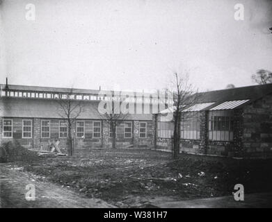 Us Army Camp Krankenhaus Nr. 40, Liverpool, England: Seitenansicht des Krankenhauses, die Zimmer auf der rechten Seite Stockfoto