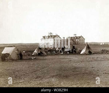 Uns Schule für Inder Pine Ridge Stockfoto