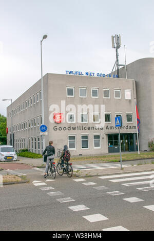 Armee des Heils Gebäude in Amsterdam in den Niederlanden 2019 Goodwillcentra Stockfoto