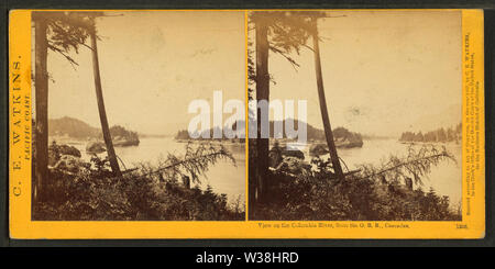 Blick auf den Columbia River vom ORR Kaskaden, durch Watkins, Carleton E, 1829-1916 Stockfoto