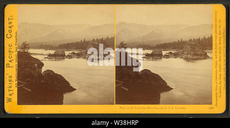 Blick auf den Columbia River vom ORR Kaskaden, durch Watkins, Carleton E, 1829-1916 3. Stockfoto