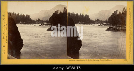 Blick auf den Columbia, ORR Kaskaden, Columbia River, durch Watkins, Carleton E, 1829-1916 Stockfoto