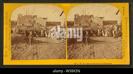 WB Ogden und Party in Negaunee von Carbutt, John, 1832-1905 Stockfoto