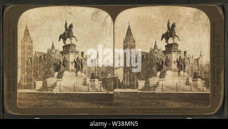 Washington Monument und Rathaus, Richmond, Va, von Robert N Dennis Sammlung von stereoskopische Ansichten Stockfoto