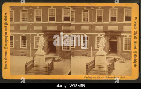 Washington-Statue, Independence Hall von Cremer, James, 1821-1893 3 Stockfoto
