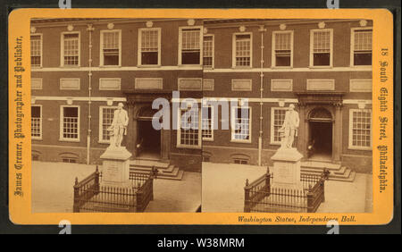 Washington-Statue, Independence Hall von Cremer, James, 1821-1893 4 Stockfoto