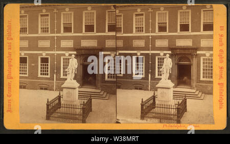 Washington-Statue, Philadelphia, Penna, von Cremer, James, 1821-1893 Stockfoto