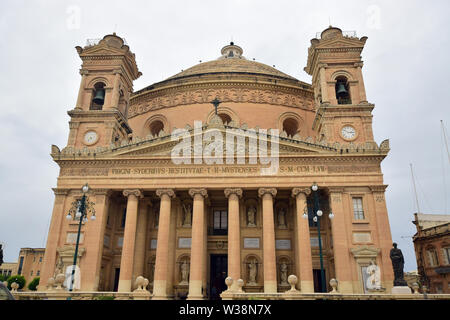 Basilika der Himmelfahrt Mariens, Rotunda von Mosta, Mosta Dome, Mosta, Malta, Europa Stockfoto