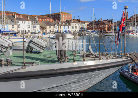 P 294 Trompeter, weymouth Stadt am Meer, malerischen Hafen und Strand, Dorset, Südengland, Großbritannien, GB Stockfoto