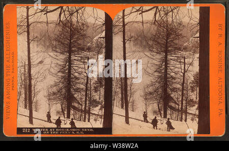 Winter bei Horse-Shoe Kurve, auf die Penna R R, R A Bonine 4 Stockfoto