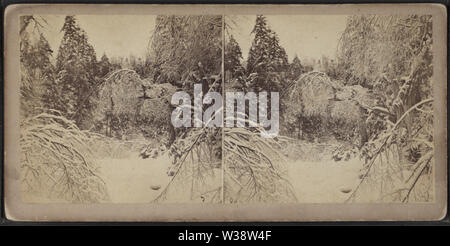 Winter Szene in den Catskill Mountains, von Robert N Dennis Sammlung von stereoskopische Ansichten Stockfoto