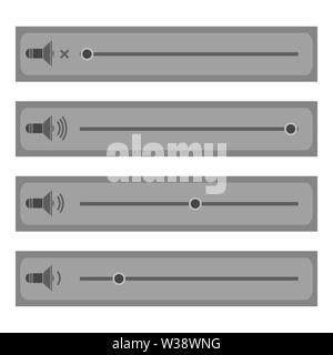 Die Lautstärke der Musik Bar isoliert auf weißem Hintergrund Stockfoto