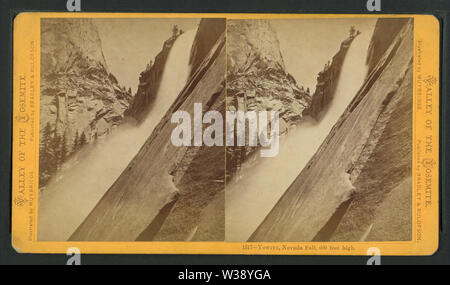 Yowiye, 'Nevada Fall, 600 Meter hoch, von Eadweard Muybridge,, 1830-1904 2. Stockfoto