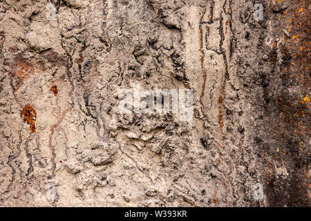 Rusty Korrosion oxidiertes Eisen Textur Oberfläche. Alte Metall verrostete Grunge Abstrakt Hintergrund. Stockfoto