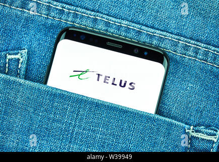 MONTREAL, KANADA - Dezember 23, 2018: Android App auf Samsung S8-Bildschirm. Stockfoto