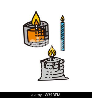 Kerze Feier Design Grafik Template Vector Stock Vektor