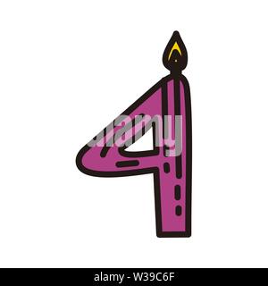 Kerze Feier Design Grafik Template Vector Stock Vektor