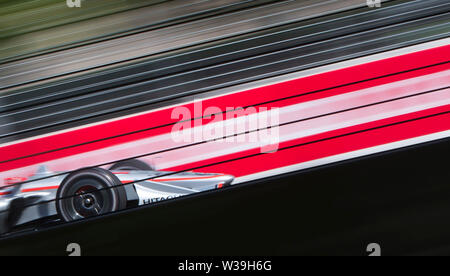 Toronto, Kanada. 13. Juli, 2019. Das Team Penske Fahrer macht der Australien rennen während des Qualifying des 2019 Honda Indy Toronto der NTT IndyCar Series auf Ausstellung in Toronto, Kanada, 13. Juli 2019. Credit: Zou Zheng/Xinhua/Alamy leben Nachrichten Stockfoto