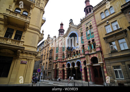 Jerusalem (Jubiläum) Synagoge, Prag, Tschechische Republik Stockfoto