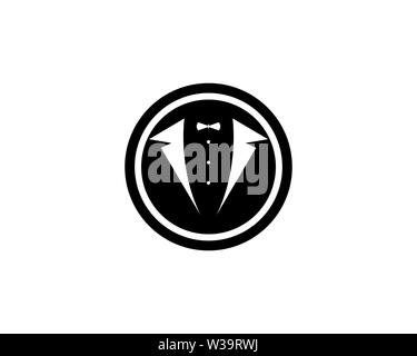 Tuxedo Logo Vorlage Vektor icon Abbildung design Vector Stockfoto