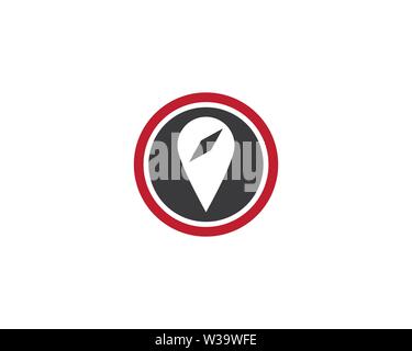 Standort punkt Logo Vorlage Vektor icon Abbildung design Vector Stockfoto