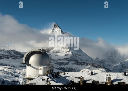 Matterhorn vom Gornergrat aus Stockfoto