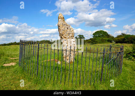 Der König Stein, der Rollright Stones, Stein, große Rollright, Chipping Norton, Oxfordshire, UK Stockfoto