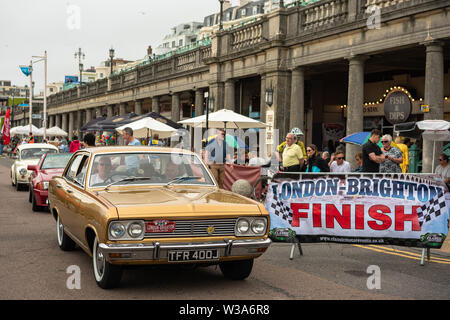 Classic cars Finish Line Stockfoto