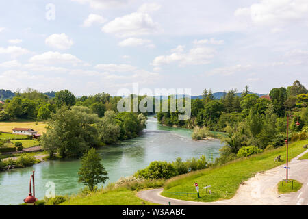 Navarrenx ist ein entzückendes, kleines Bastide, in der schönen Region Béarn befindet. Es war repräsentativ Plus Beau Village Status im Jahr 2014 ausgezeichnet. Stockfoto