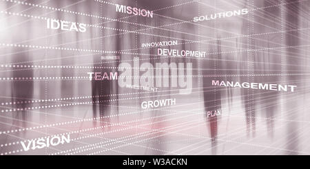 Abstrakte Geschäft Hintergrund Double Exposure mixed Media. Stockfoto