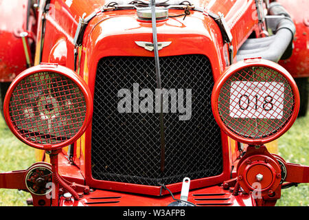 1935 Aston Martin Ulster 1500 cc, classic car am Oakamoor Hill Climb, 13. Juli 2019, Oakamoor, Staffordshire, Großbritannien Stockfoto