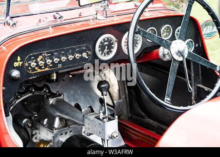 1935 Aston Martin Ulster 1500 cc, classic car am Oakamoor Hill Climb, 13. Juli 2019, Oakamoor, Staffordshire, Großbritannien Stockfoto