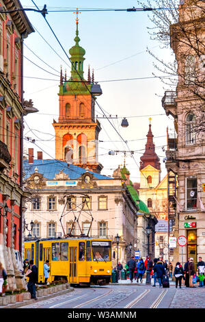 Rynok Square, Lemberg, Ukraine Stockfoto