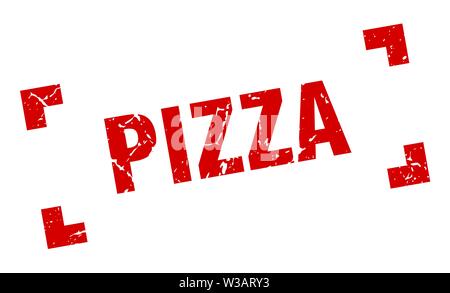 Pizza Stempel. pizza pizza Platz grunge unterzeichnen. Stock Vektor