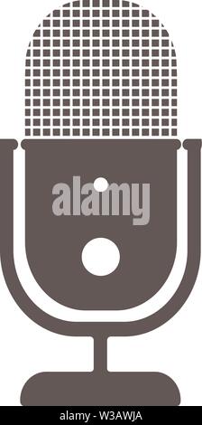 Einfache flache voice recording Mikrofon symbols Vector Illustration Stock Vektor