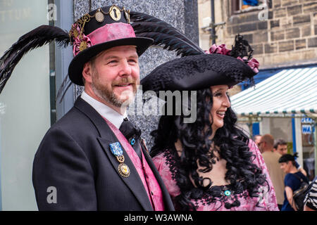 13/07/2019 Halifax, West Yorkshire, UK Hebden Bridge Steampunk Festival kehrt am 13. und 14. Juli 2019 - freuen Sie sich auf ein Wochenende voller Spaß und Stockfoto