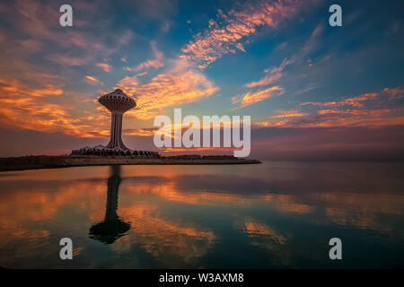 Schönen Sonnenaufgang Blick in Al Khobar Dammam Corniche Saudi-arabien. Stockfoto