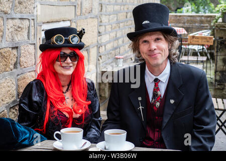13/07/2019 Halifax, West Yorkshire, UK Hebden Bridge Steampunk Festival kehrt am 13. und 14. Juli 2019 - freuen Sie sich auf ein Wochenende voller Spaß und Stockfoto