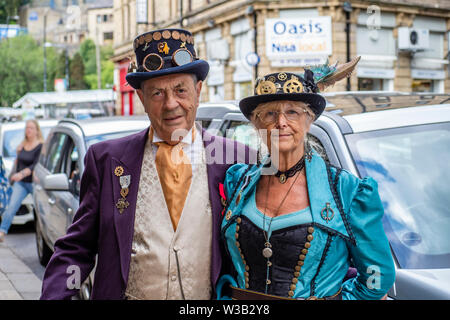 13/07/2019 Halifax, West Yorkshire, UK Hebden Bridge Steampunk Festival kehrt am 13. und 14. Juli 2019 - freuen Sie sich auf ein Wochenende voller Spaß und Stockfoto