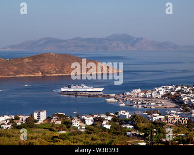 Der Anschluss an die Griechische Insel Serifos Stockfoto