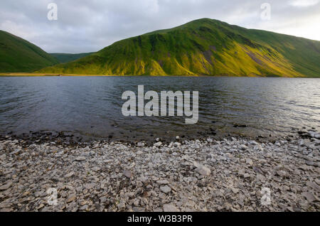 Am späten Abend Sommer Landschaft Talla Behälter Scottish Borders Schottland Großbritannien Stockfoto