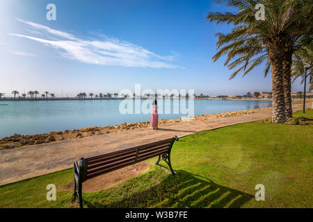 See modon Park-Dammam Saudi-Arabien Stockfoto