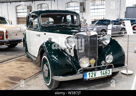 BUDAPEST, Ungarn - 05 April, 2019: MG von Classic Car in neuwertigem Zustand auf Anzeige an einem Oldtimer Automobile Show. Stockfoto