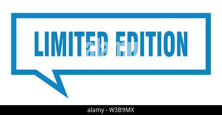Limited Edition anmelden. limited edition Quadrat Sprechblase. limited edition Stock Vektor