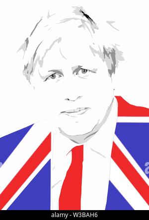 Boris Johnson Abbildung Stock Vektor